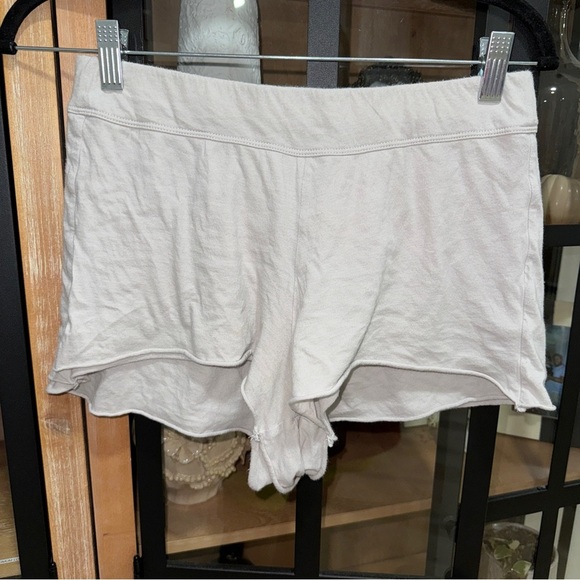 Lunya Pajamas Organic Pima Sleep Shorts beige greige mid rise lounge - Picture 2 of 6